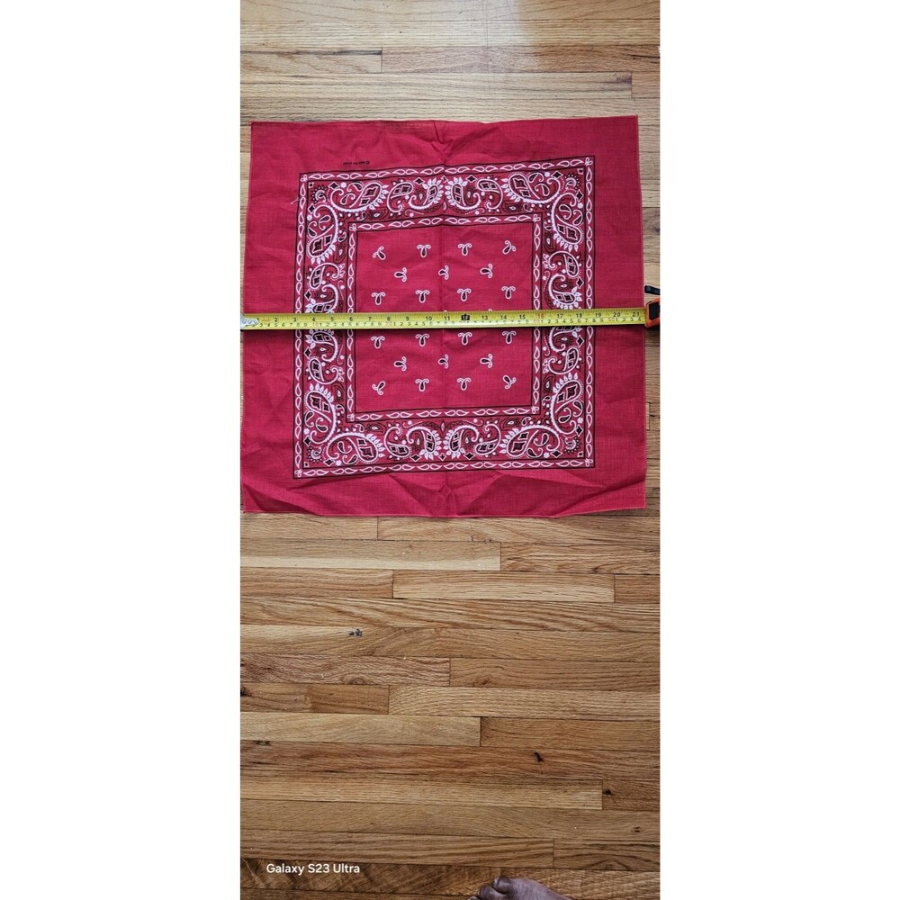 6 pieces Hav-A-Hank Red White Black Paisley Cotton Bandana Handkerchief Western
